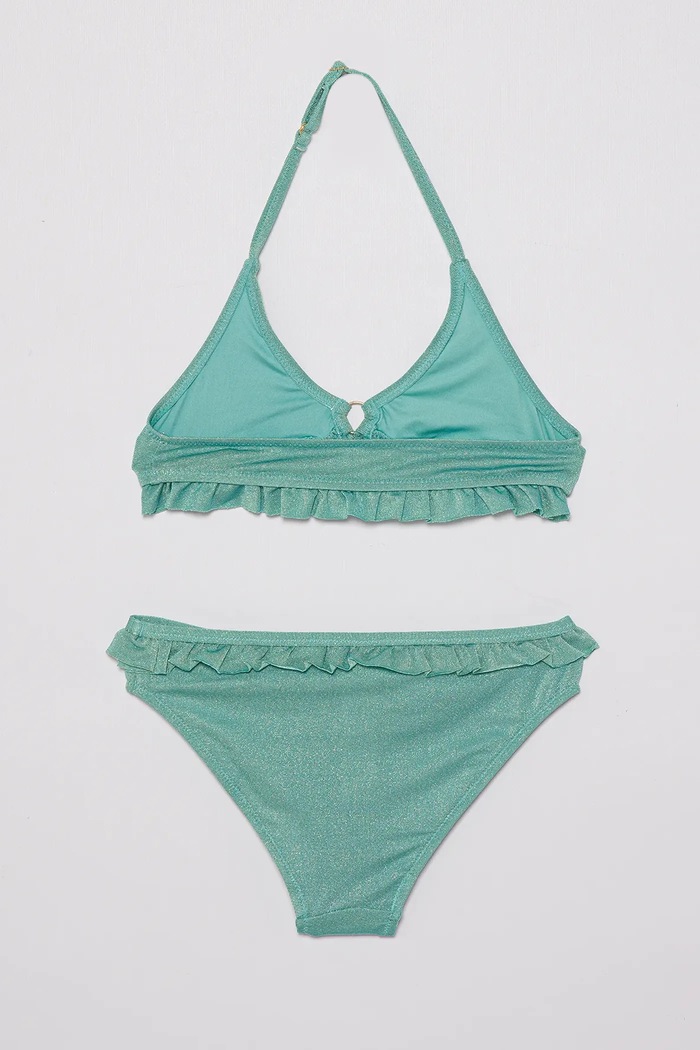 United Colors of Benetton Dwuczęściowy strój kąpielowy dziecięcy 341V0K02R.G.Seasonal turkusowy SS25