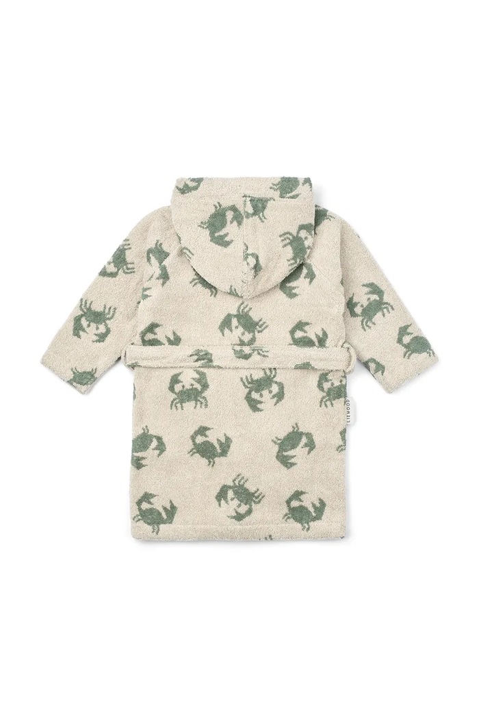 Dječaci Pamučni kućni ogrtač za bebe Liewood Lilana Yarn Dyed Bathrobe LW20018 bež