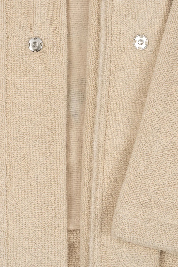 Konges Sløjd halat de baie din bumbac pentru copii TERRY BATHROBE EMBROIDERY GOTS KS102808 bej