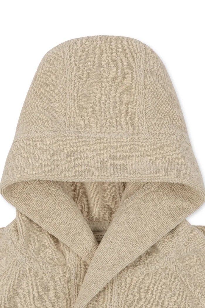 Băieți Konges Sløjd Halat de baie din bumbac pentru copii TERRY BATHROBE EMBROIDERY GOTS KS103319 bej