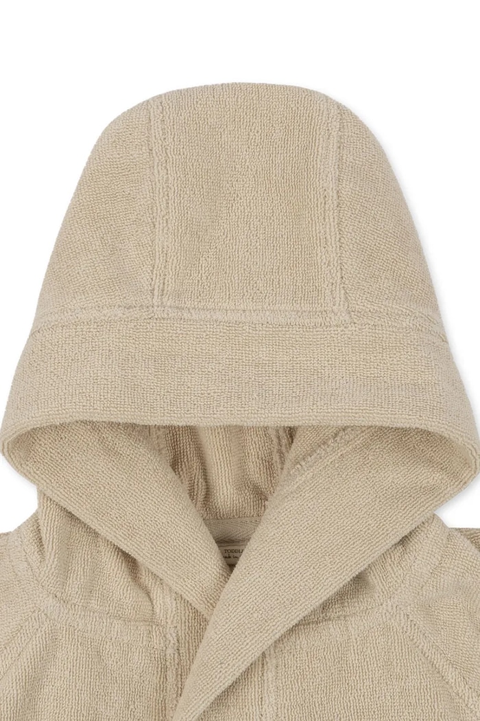 Băieți Konges Sløjd Halat de baie din bumbac pentru copii TERRY BATHROBE EMBROIDERY GOTS KS103319 bej