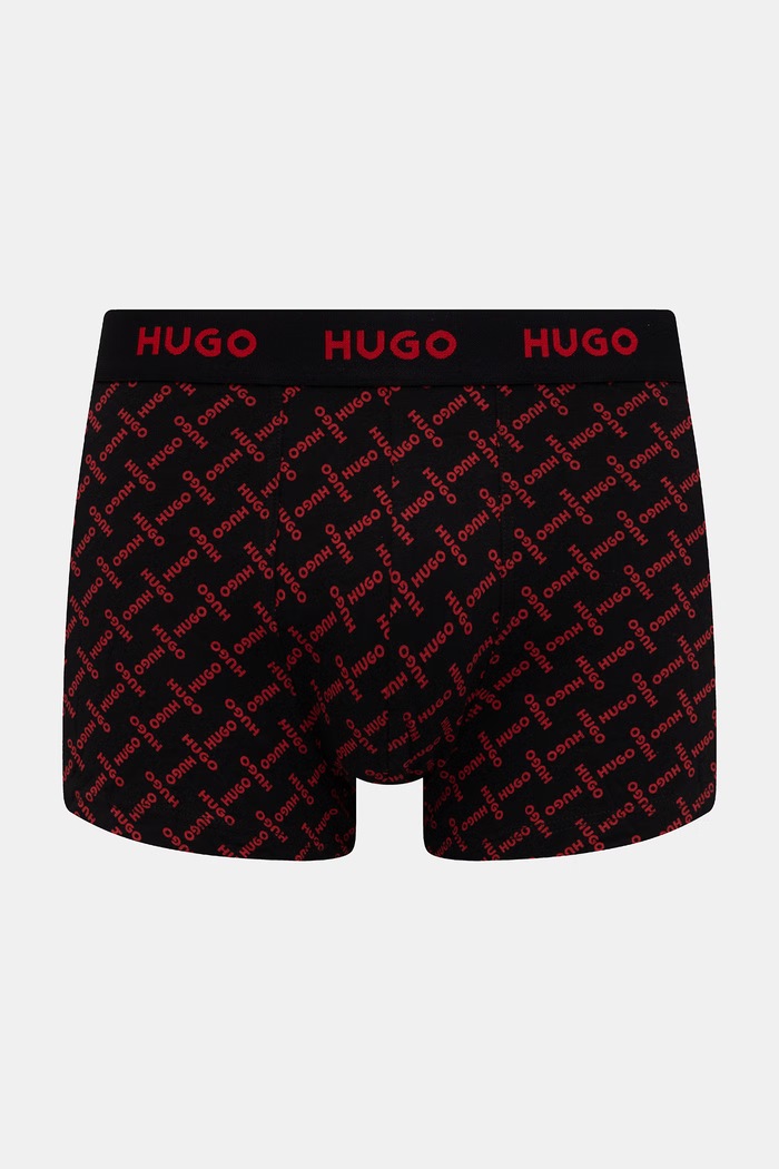 HUGO боксеры для мужчин из хлопка с эластаном TRIPLET DESIGN 3 шт. красный 50532550