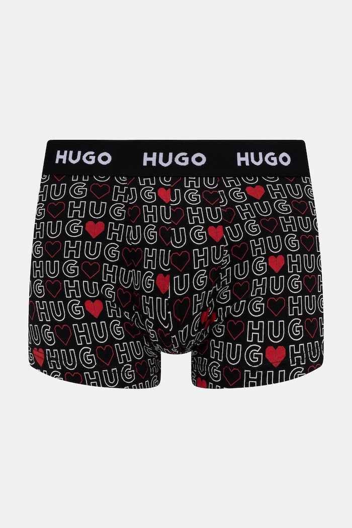 Îmbrăcăminte HUGO boxeri bărbați din bumbac cu elastan TRIPLET DESIGN pachet de 3 50532550 rosu