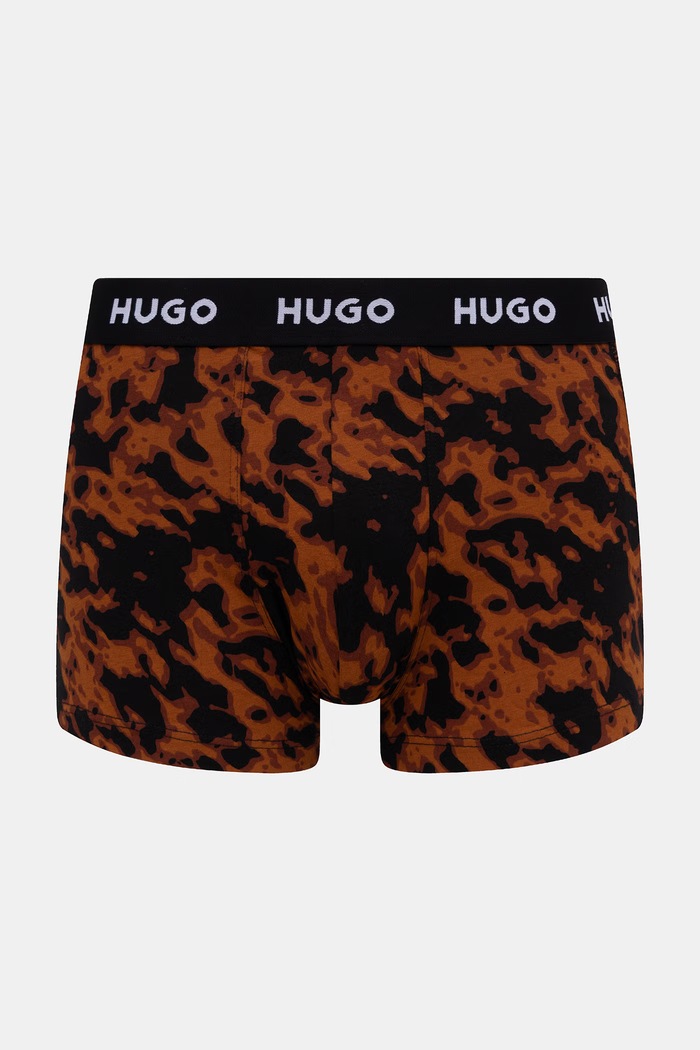 Ruházat HUGO Boxeralsó férfi pamut elasztánnal TRIPLET DESIGN 3-as csomag 50532550 kék