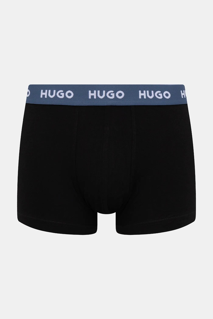 HUGO boxeri bărbați bumbac cu elastan TRIPLET DESIGN pachet de 3 50532550 albastru SS26