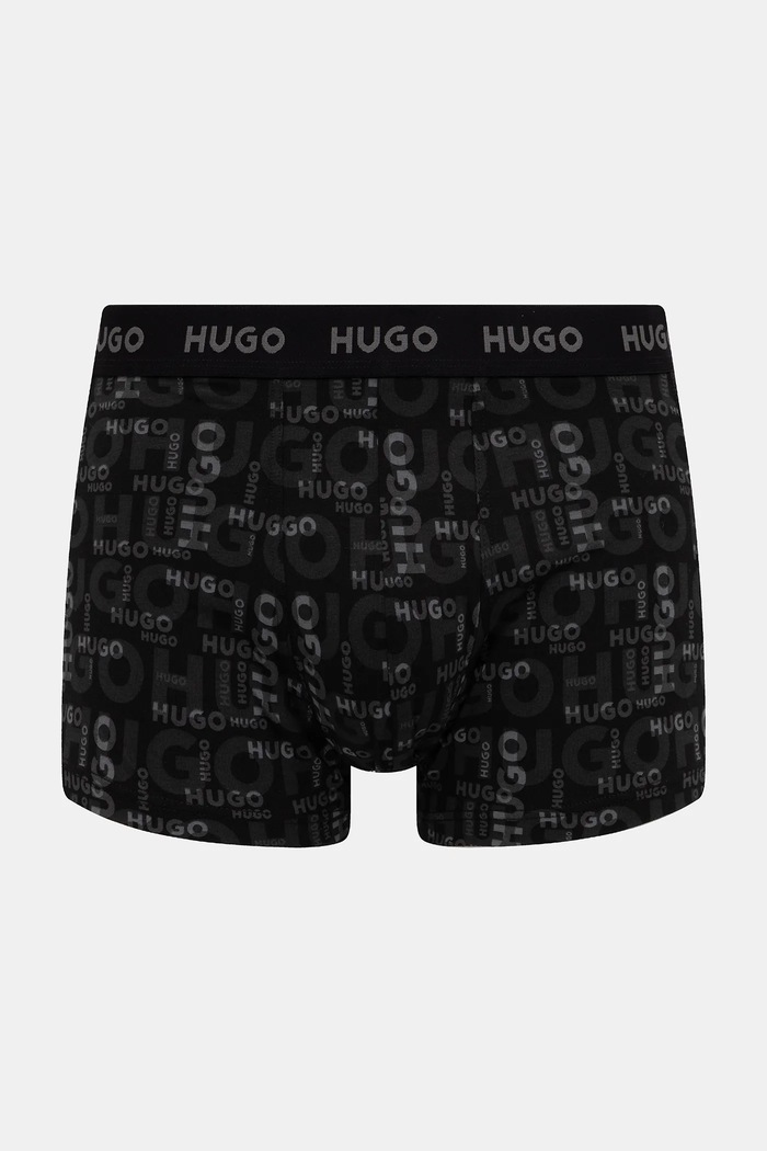 Oblečenie HUGO boxerky pánske bavlnené s elastanom TRIPLET DESIGN 3-pak 50532550 sivá