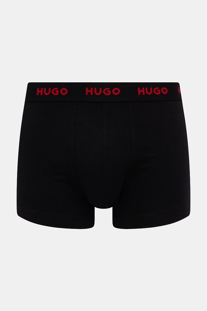 HUGO boxerky pánske bavlnené s elastanom TRIPLET DESIGN 3-pak 50532550 sivá SS26