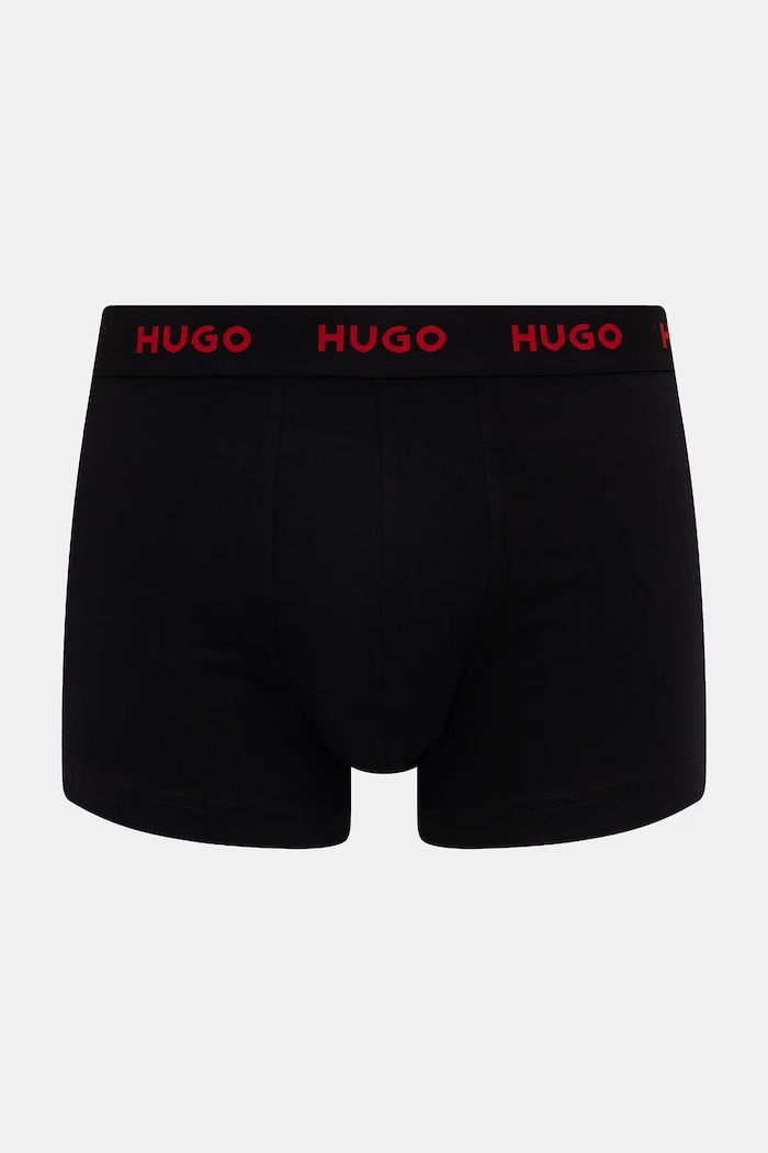 HUGO boxerky pánske bavlnené s elastanom TRIPLET DESIGN 3-pak 50532550 sivá SS26