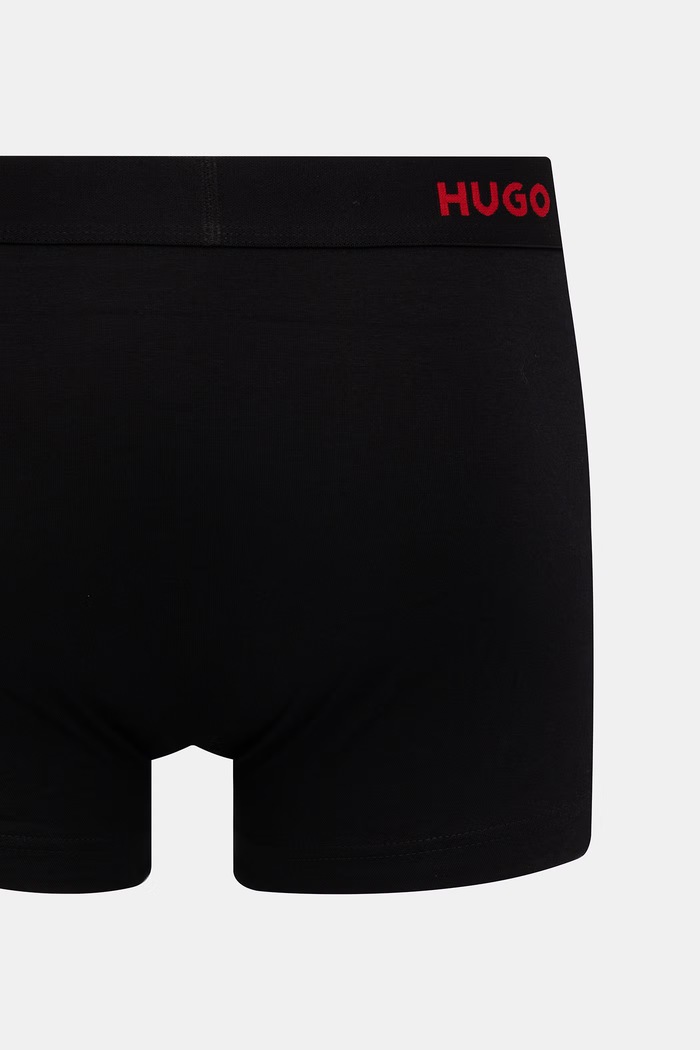 HUGO boxerky pánske bavlnené s elastanom TRIPLET DESIGN 3-pak 50532550 sivá