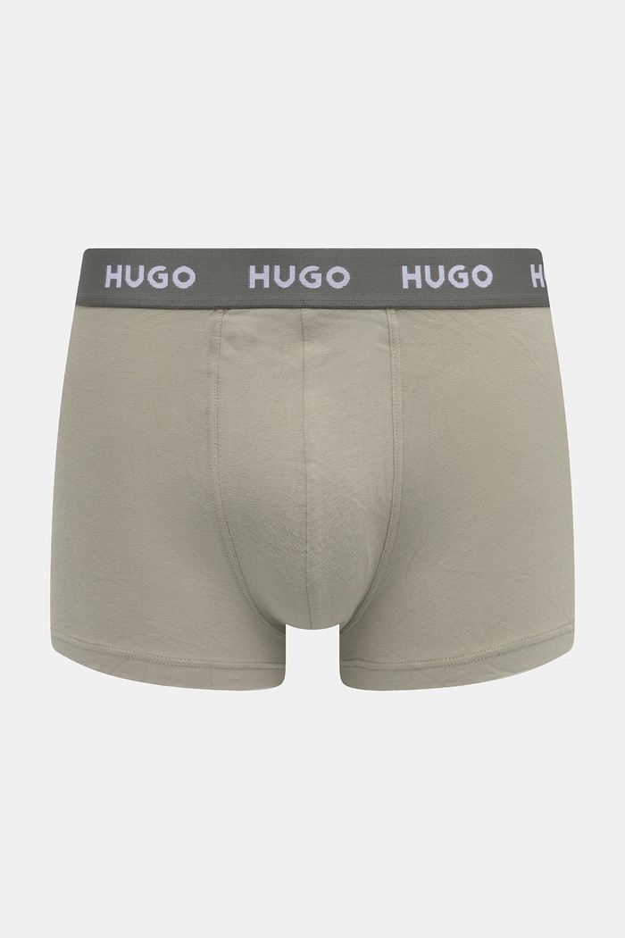 HUGO boxeralsó férfi pamut elasztánnal TRIPLET DESIGN 3-as csomag 50532550 zöld SS26