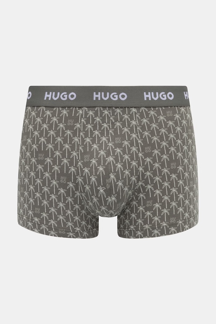Ruházat HUGO boxeralsó férfi pamut elasztánnal TRIPLET DESIGN 3-as csomag 50532550 zöld
