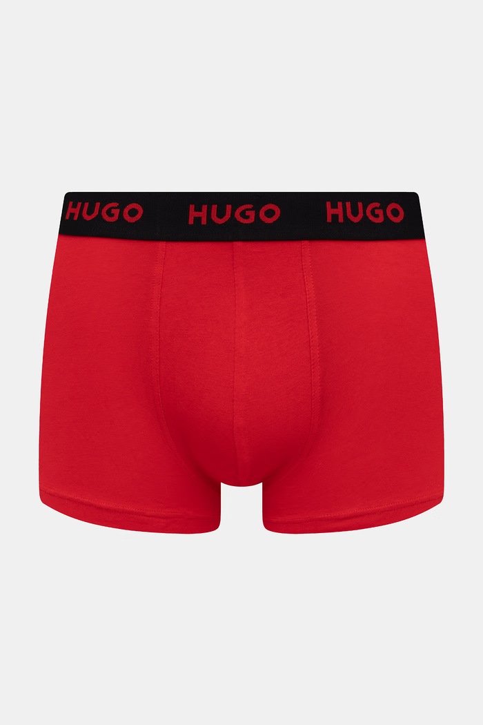 HUGO boxerky pánské bavlněné s elastanem TRIPLET DESIGN 3-pack 50532550 černá SS26