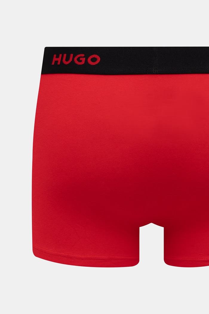 HUGO boxerky pánské bavlněné s elastanem TRIPLET DESIGN 3-pack 50532550 černá