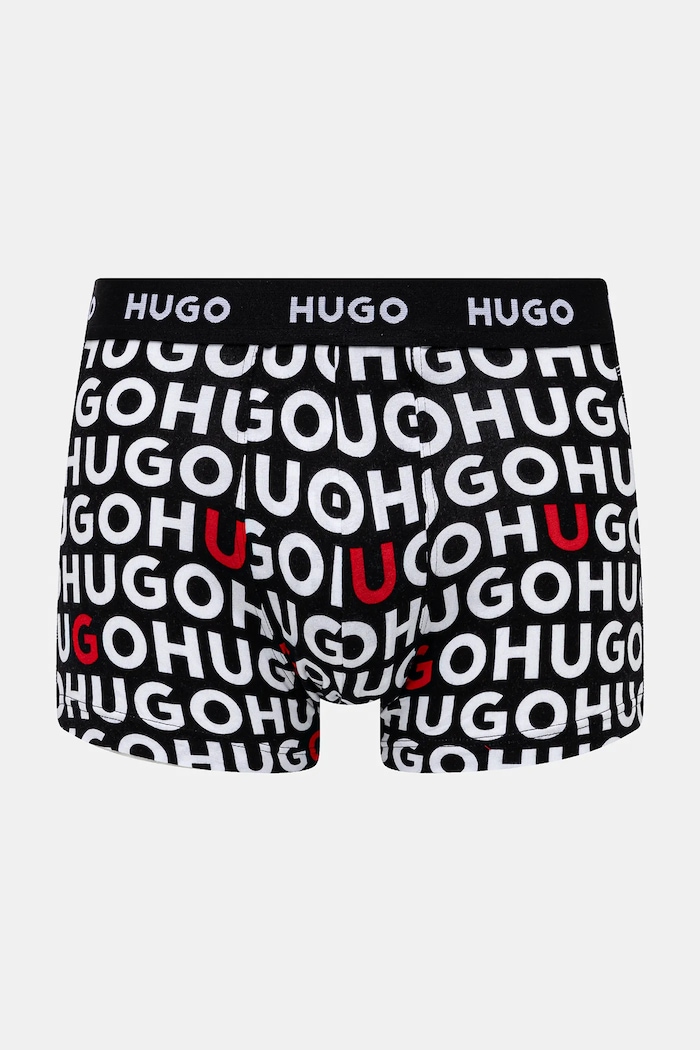 HUGO boxerky pánské bavlněné s elastanem TRIPLET DESIGN 3-pack 50532550 černá SS26