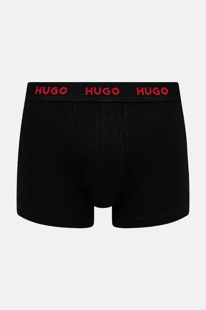 Oblečení HUGO boxerky pánské bavlněné s elastanem TRIPLET DESIGN 3-pack 50532550 černá
