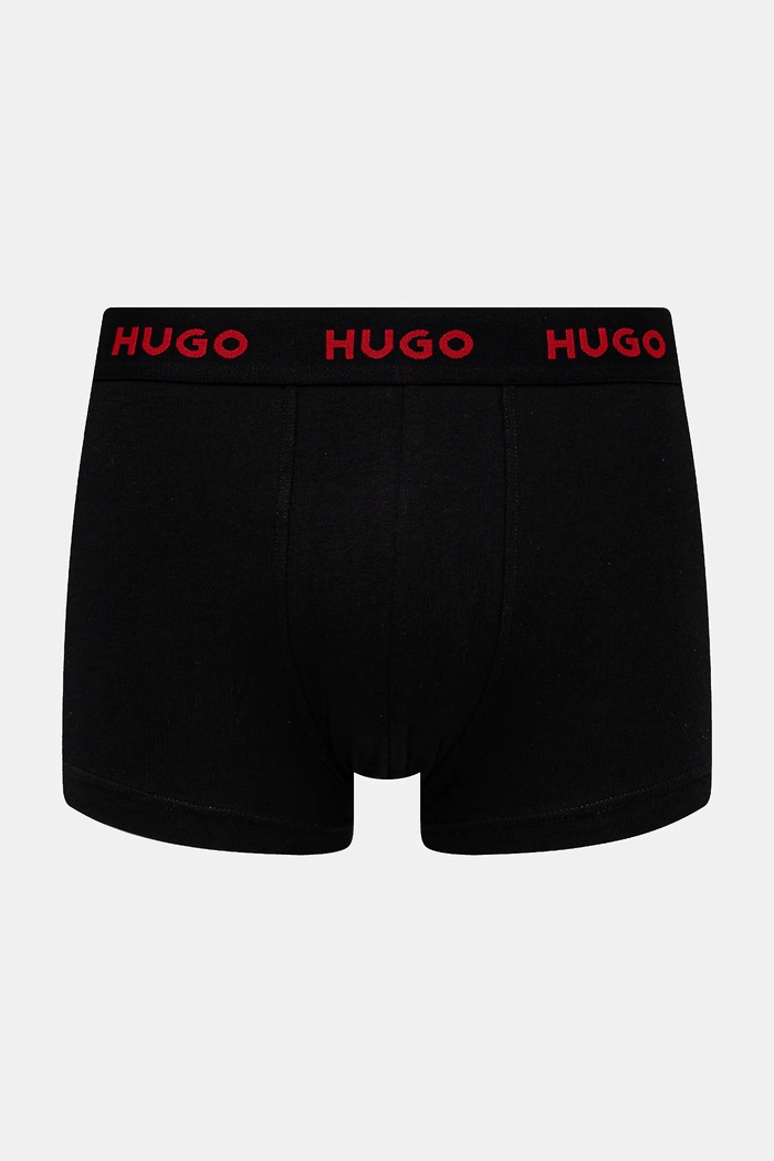 HUGO bokserice za muškarce od pamuka s elastanom 3-pack 50532550 crna SS26