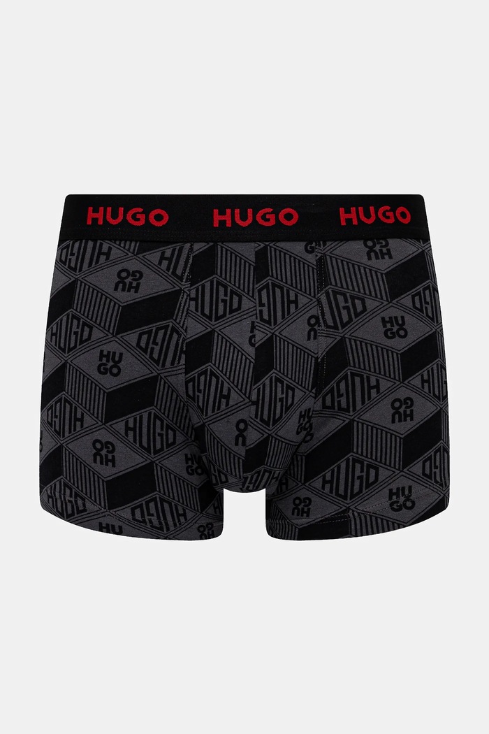 Odjeća HUGO bokserice za muškarce od pamuka s elastanom 3-pack 50532550 crna