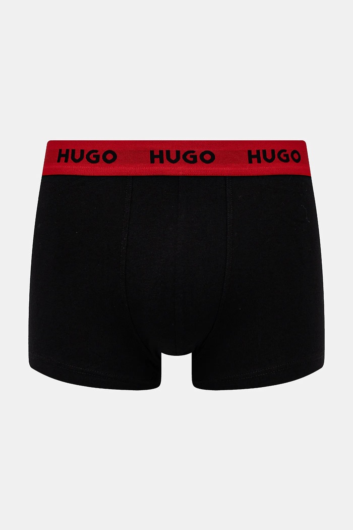 HUGO bokserice za muškarce od pamuka s elastanom 3-pack crna 50532550