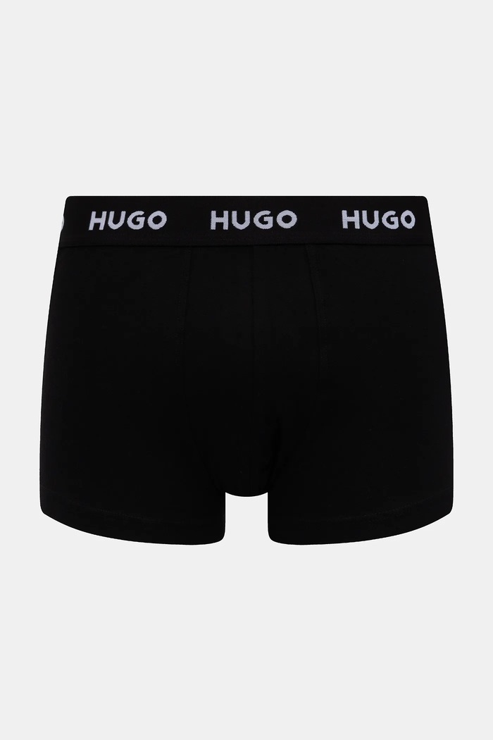 HUGO boxeri bărbați bumbac cu elastan TRIPLET DESIGN pachet de 3 50532550 negru SS26