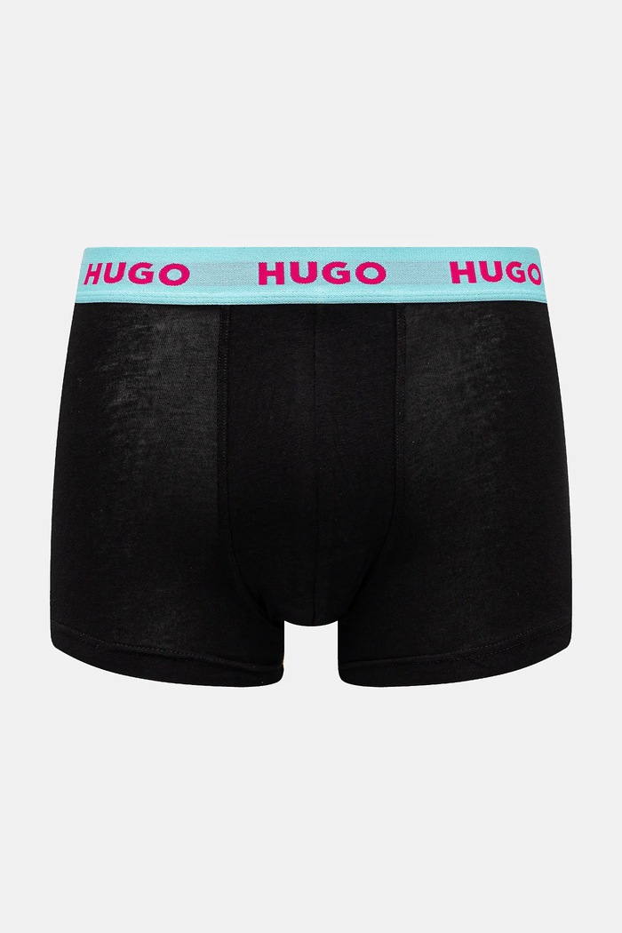 Abbigliamento HUGO Boxer da uomo in cotone con elastan TRUNK TRIPLET PACK pacco da 3 50532611 giallo