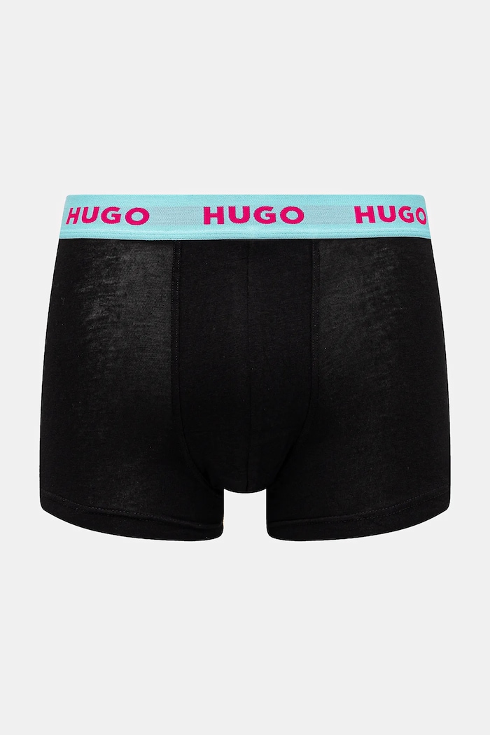 Abbigliamento HUGO Boxer da uomo in cotone con elastan TRUNK TRIPLET PACK pacco da 3 50532611 giallo