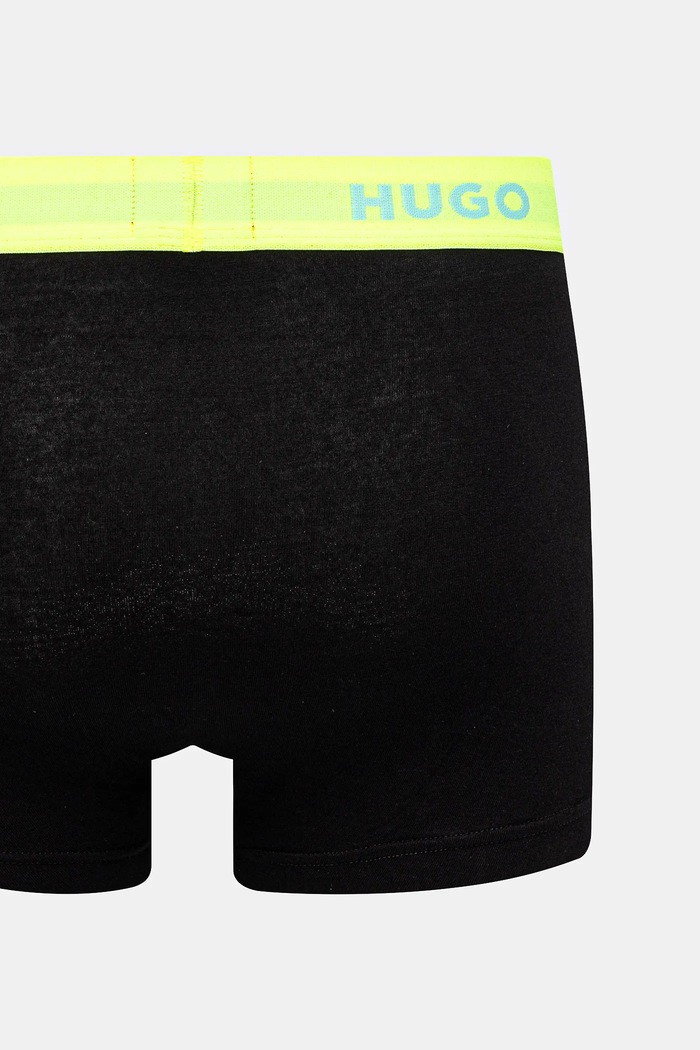 Boxer da uomo in cotone con elastan TRUNK TRIPLET PACK pacco da 3 HUGO giallo 50532611