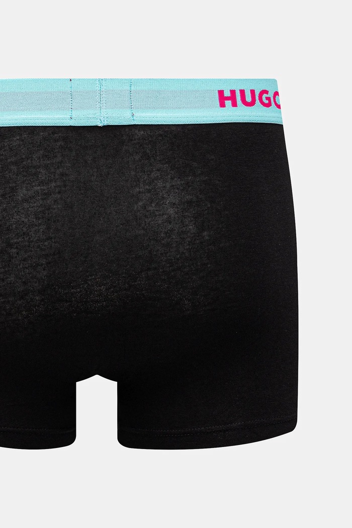 HUGO Boxer da uomo in cotone con elastan TRUNK TRIPLET PACK pacco da 3 50532611
