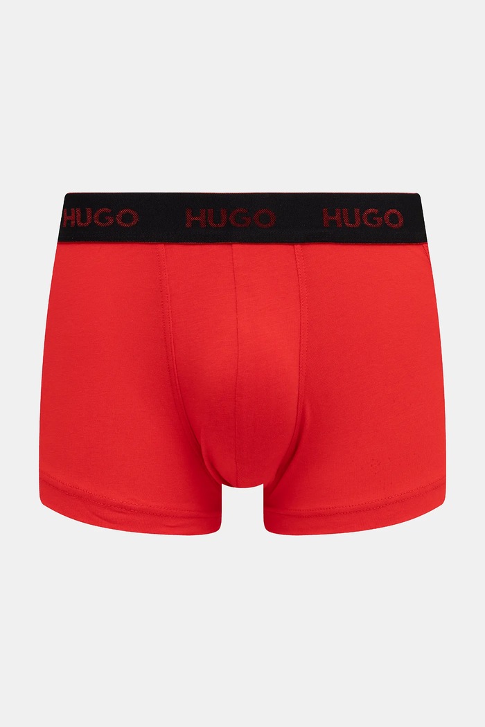 HUGO boxerky pánske bavlnené s elastanom TRUNK TRIPLET PACK 3-pak 50532611 červená AA00