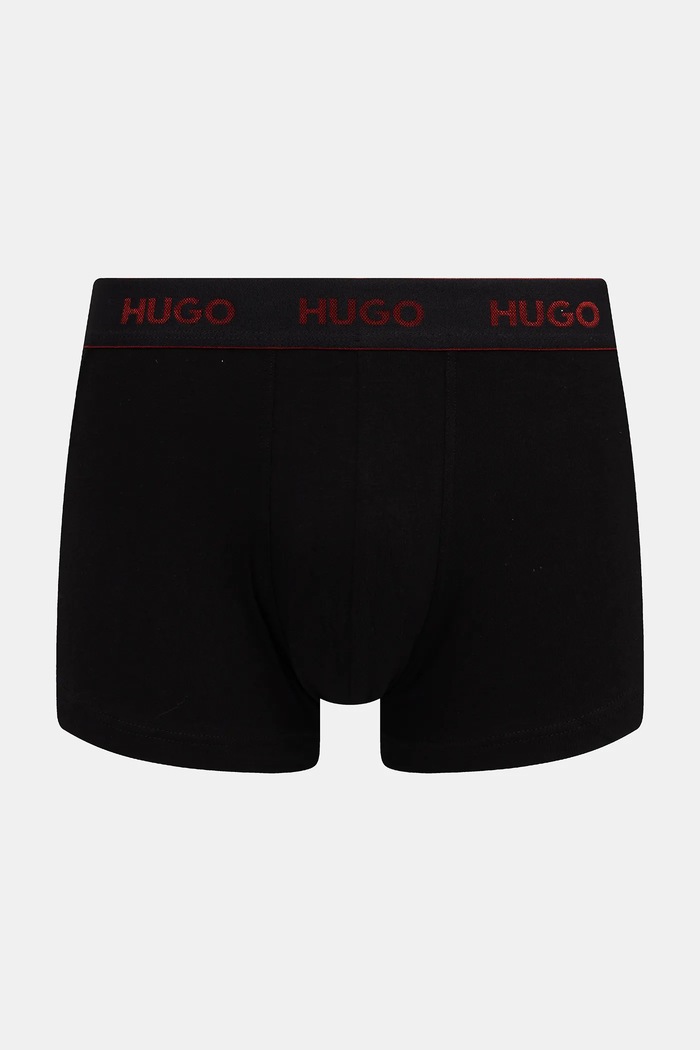 HUGO boxerky pánske bavlnené s elastanom TRUNK TRIPLET PACK 3-pak červená 50532611