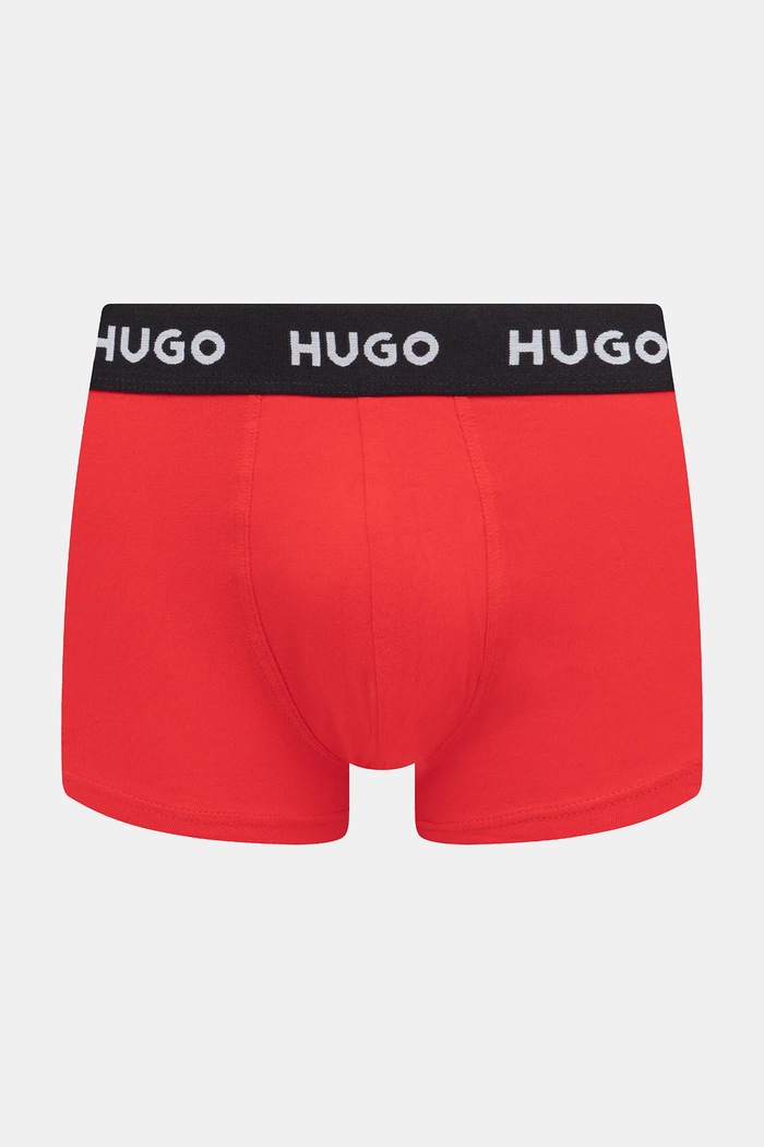 HUGO boxerky pánske bavlnené s elastanom TRUNK TRIPLET PACK 3-pak 50532611 červená AA00