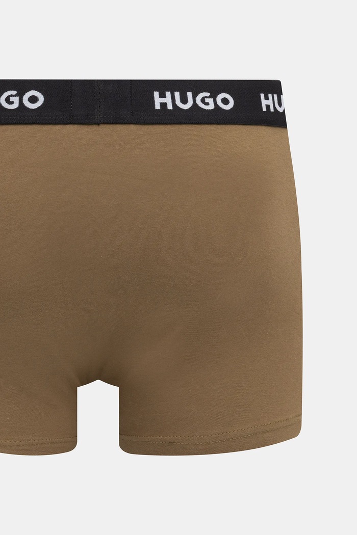 HUGO boxerky pánske bavlnené s elastanom TRUNK TRIPLET PACK 3-pak 50532611
