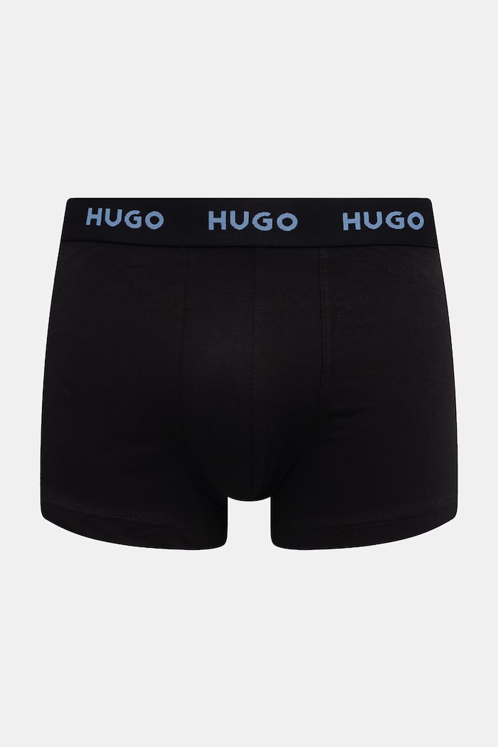 HUGO boksarice moške bombažne z elastanom TRUNK TRIPLET PACK paket 3 kosov modra 50532611