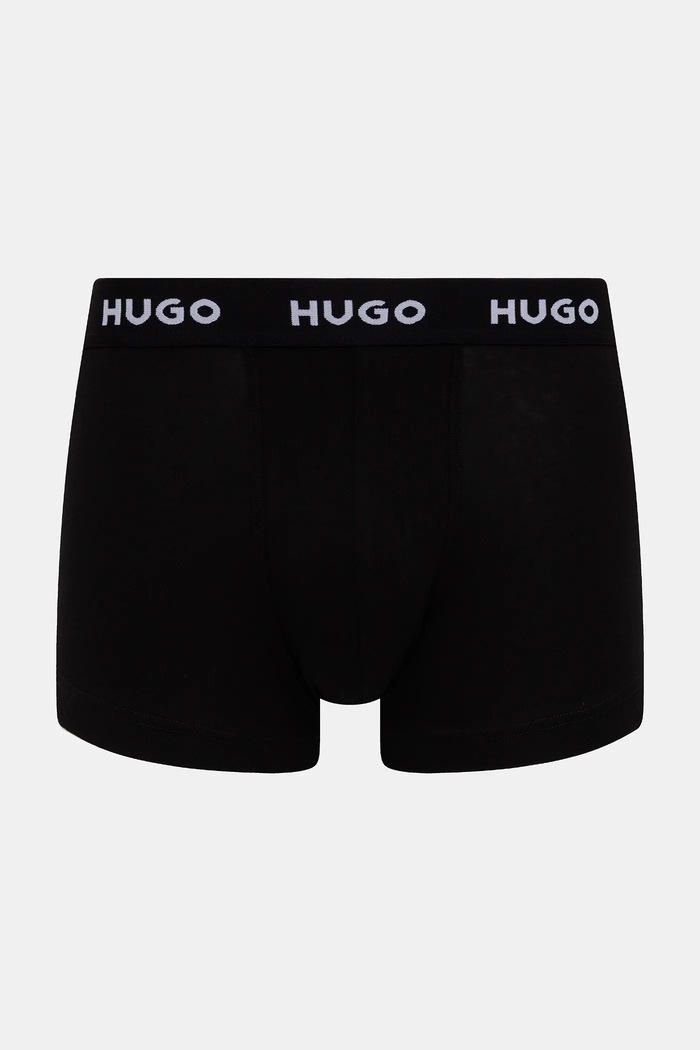 HUGO boxerky pánske bavlnené s elastanom TRUNK TRIPLET PACK 3-pak modrá 50532611