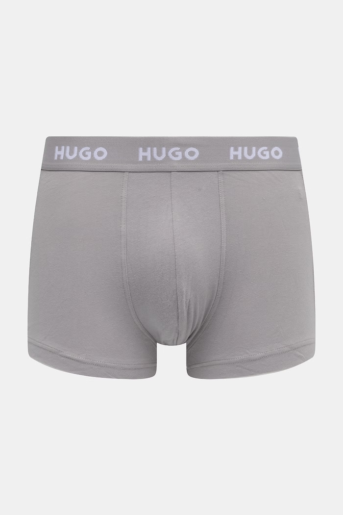 HUGO boxeralsó férfi pamut elasztánnal TRUNK TRIPLET PACK 3-as csomag 50532611 sötétkék AA00