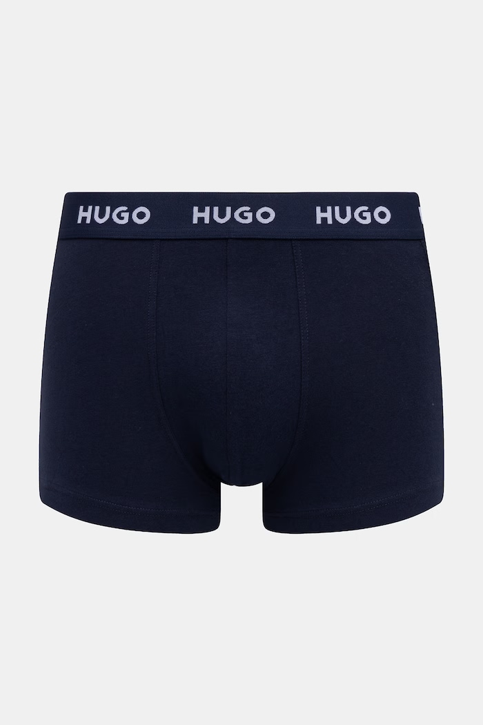 HUGO boxeralsó férfi pamut elasztánnal TRUNK TRIPLET PACK 3-as csomag sötétkék 50532611