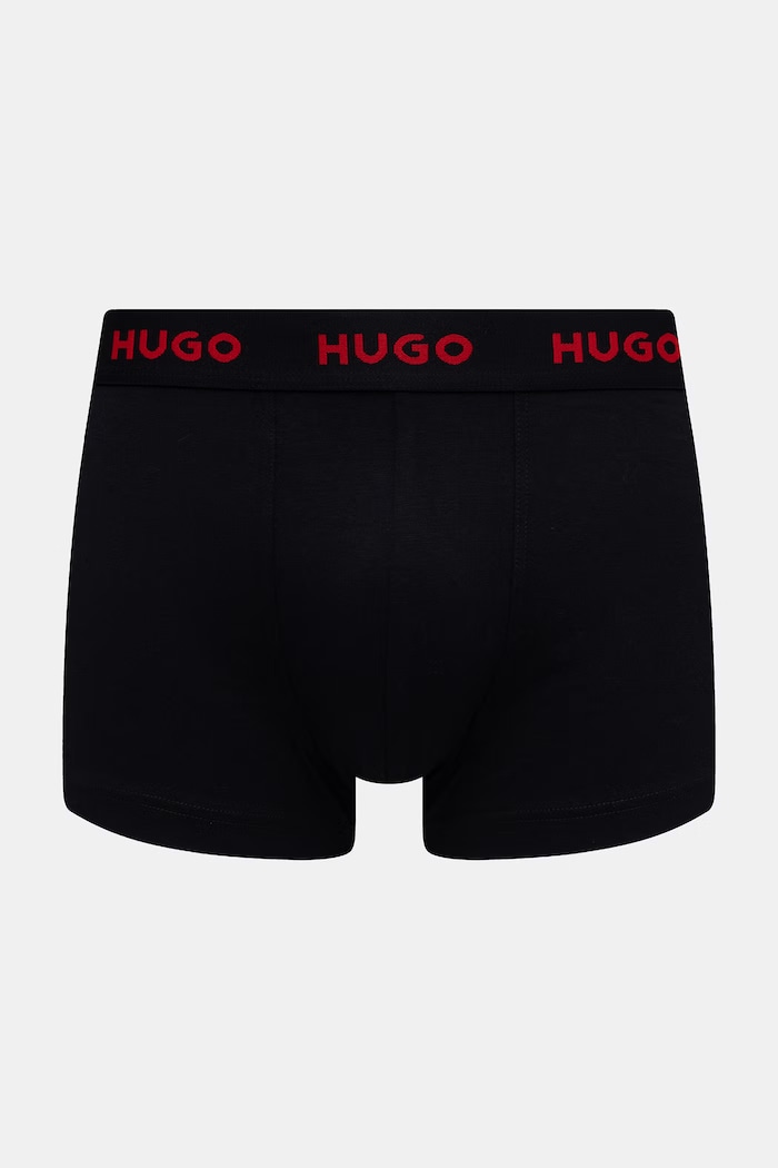 HUGO bokserki męskie bawełniane z elastanem TRUNK TRIPLET PACK 3-pack 50532611 zielony AA00