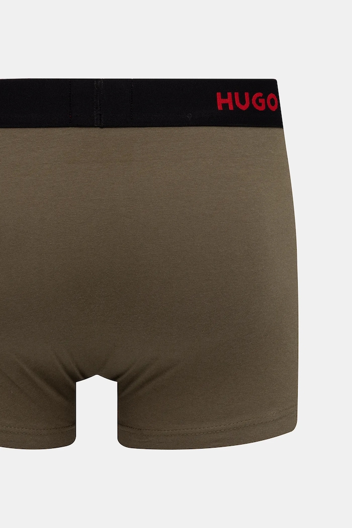HUGO boxerky pánske bavlnené s elastanom TRUNK TRIPLET PACK 3-pak 50532611