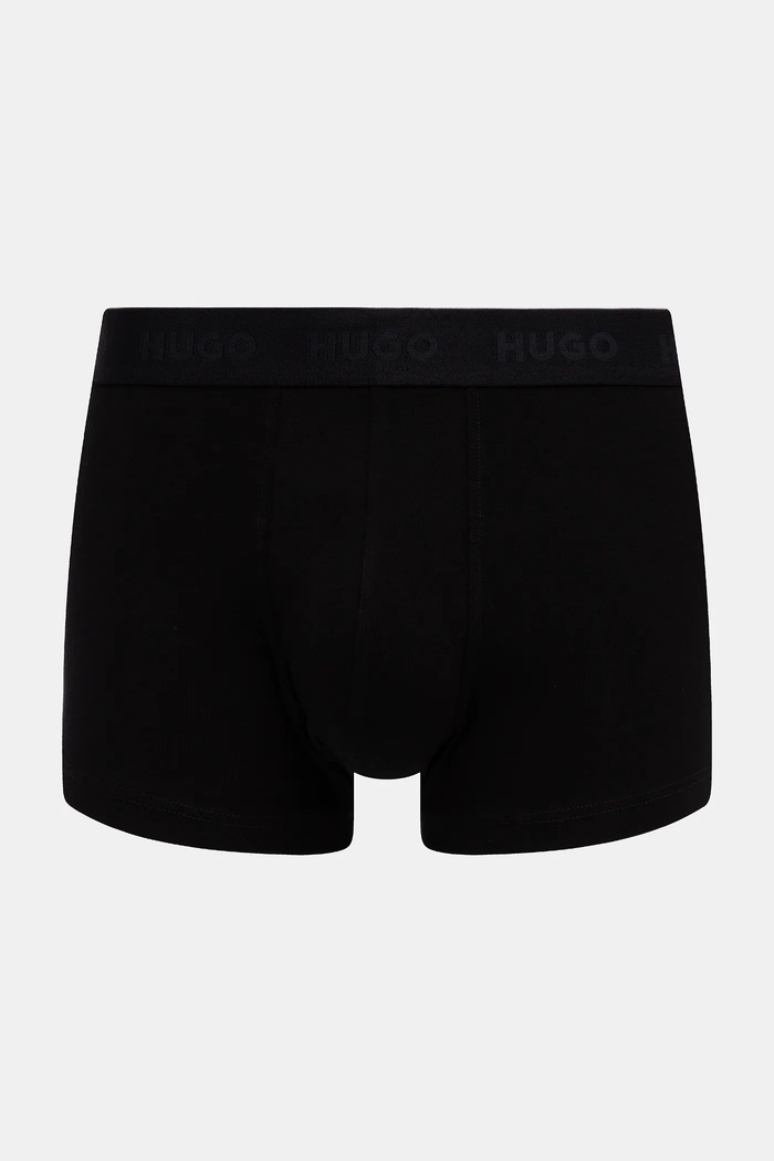 Îmbrăcăminte HUGO boxeri bărbați de bumbac cu elastan TRUNK TRIPLET PACK pachet de 3 50532611 burgundia