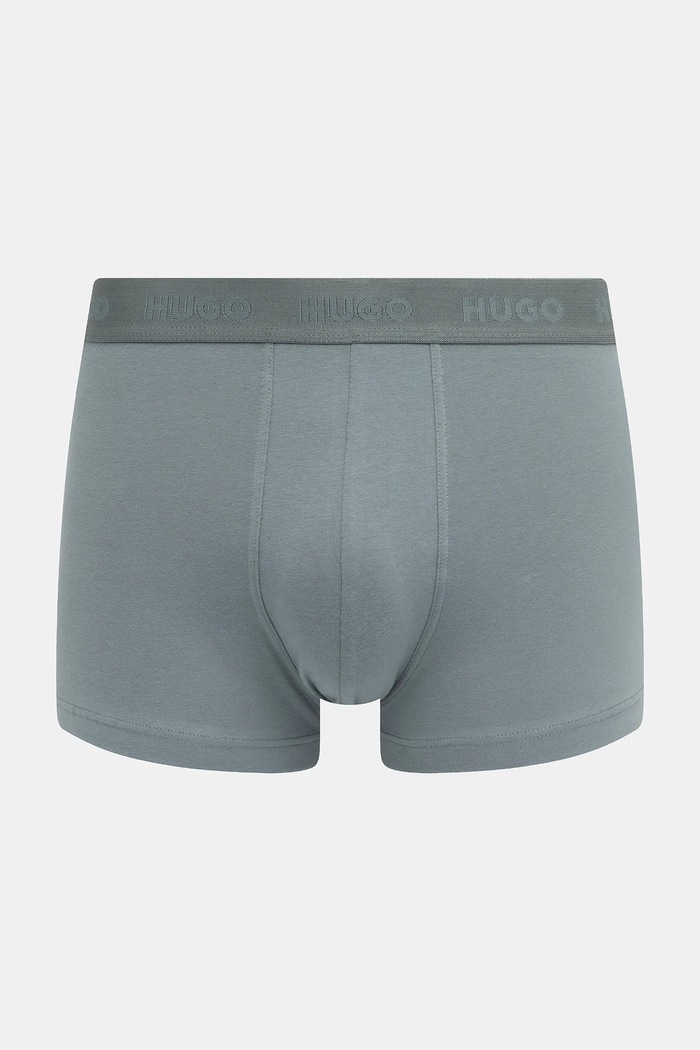 HUGO boxeri bărbați de bumbac cu elastan TRUNK TRIPLET PACK pachet de 3 burgundia 50532611