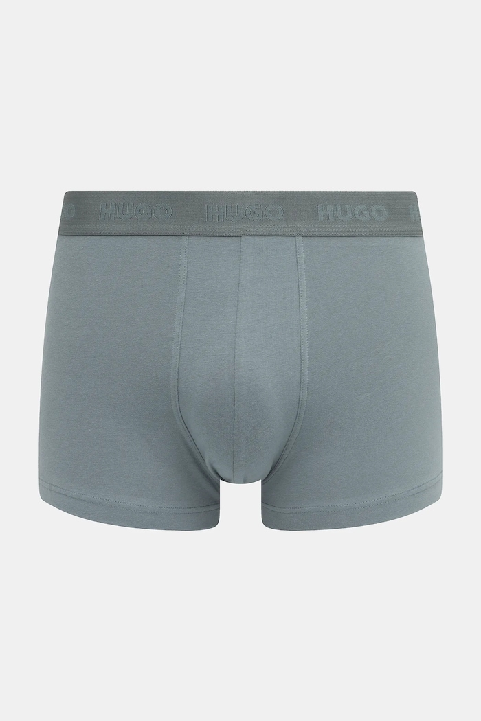 HUGO boxeri bărbați de bumbac cu elastan TRUNK TRIPLET PACK pachet de 3 burgundia 50532611