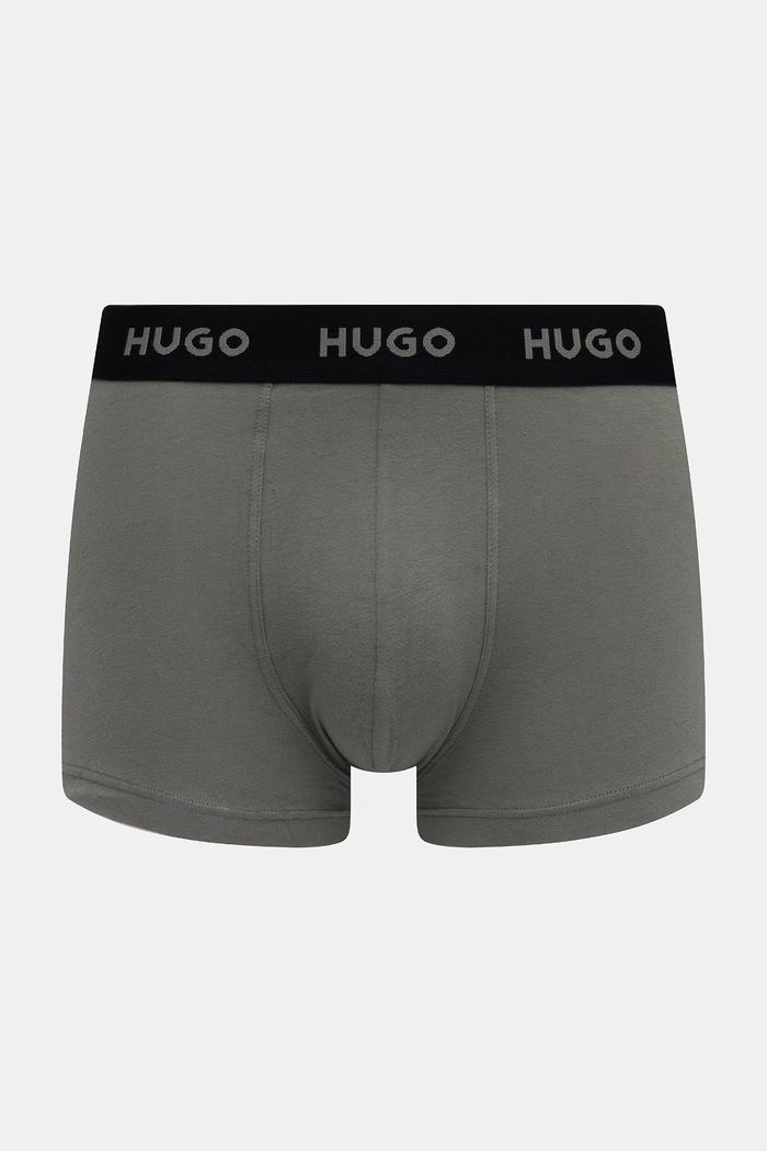 HUGO boxeralsó férfi pamut elasztánnal TRUNK TRIPLET PACK 3-as csomag lila 50532611