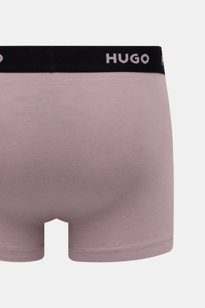 HUGO boxeralsó férfi pamut elasztánnal TRUNK TRIPLET PACK 3-as csomag 50532611 lila