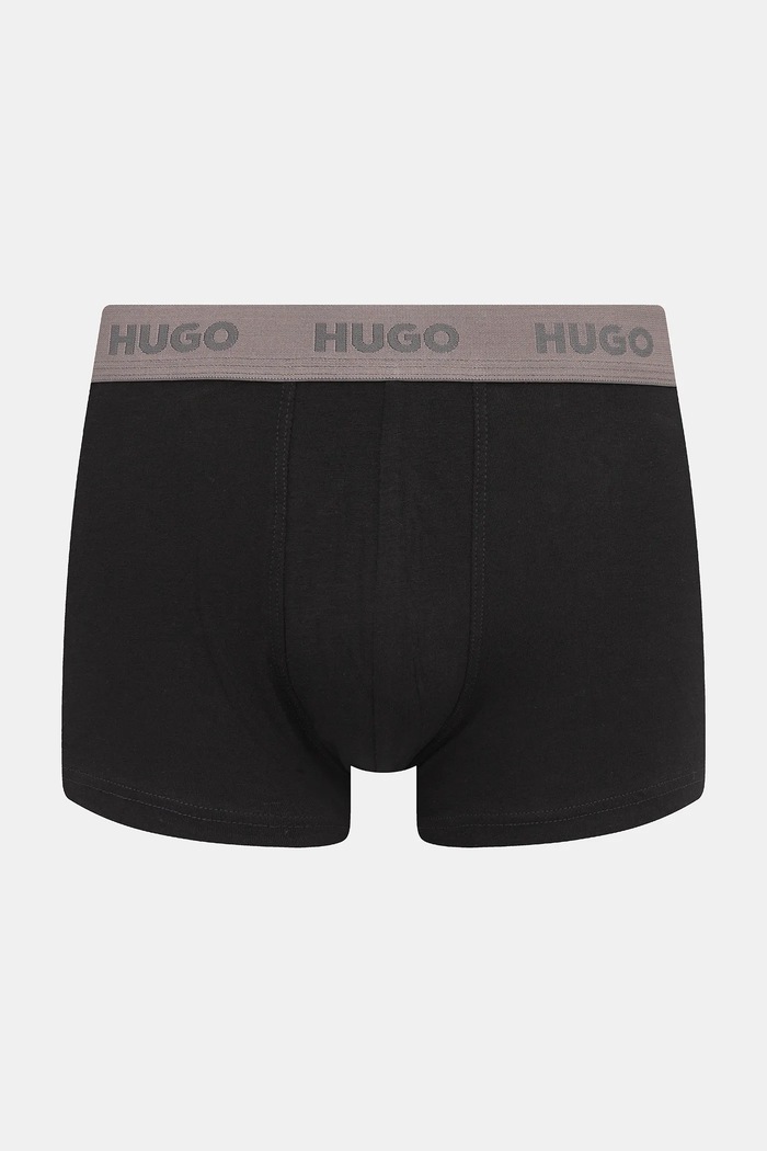 HUGO boxeri bărbați din bumbac cu elastan TRUNK TRIPLET PACK pachet de 3 50532611 negru AA00