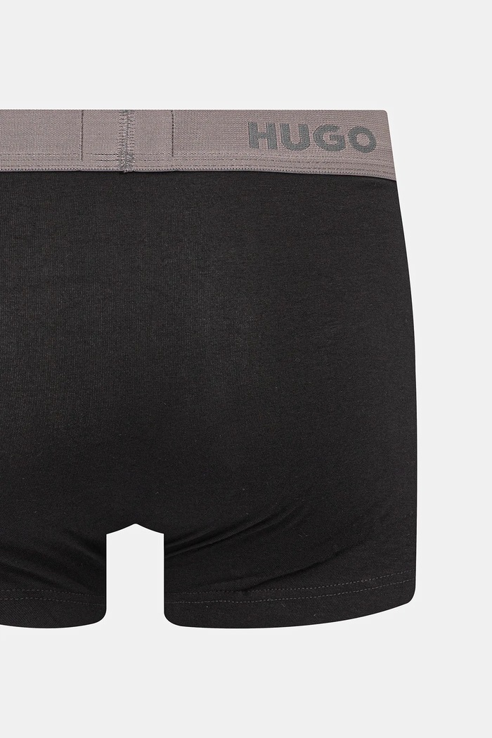 Îmbrăcăminte HUGO boxeri bărbați din bumbac cu elastan TRUNK TRIPLET PACK pachet de 3 50532611 negru