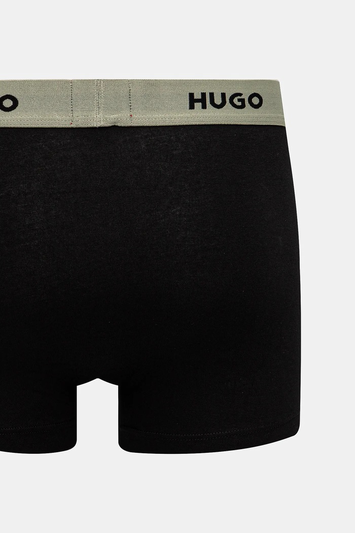 HUGO bokserki męskie bawełniane z elastanem TRUNK TRIPLET PACK 3-pack 50532611 czarny