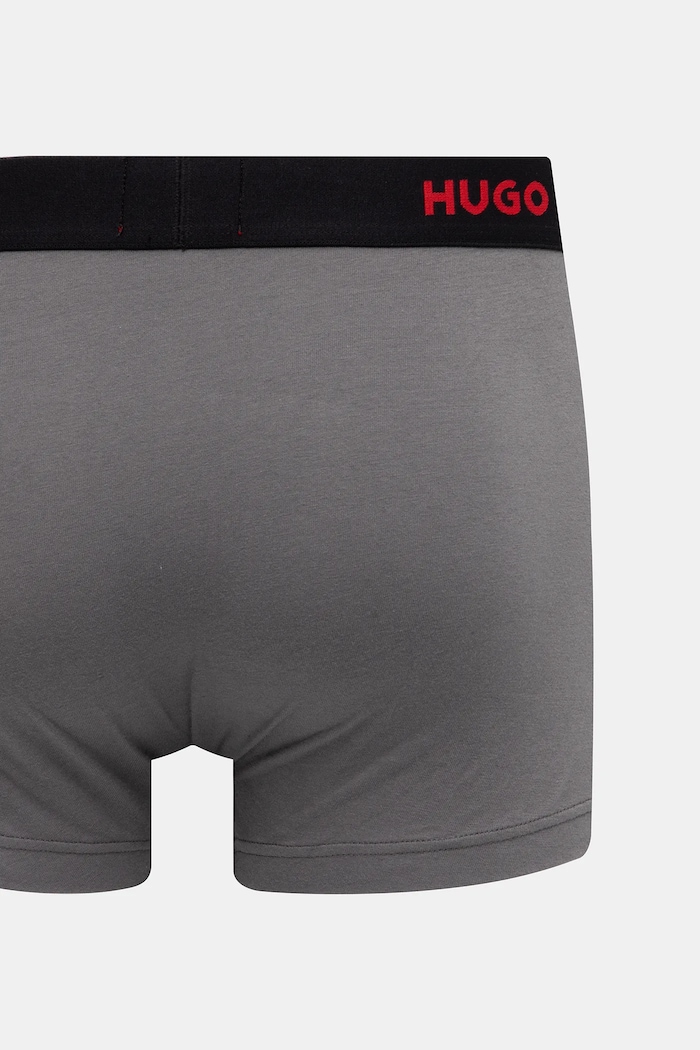 HUGO boxeri bărbați din bumbac cu elastan TRUNK TRIPLET PACK pachet de 3 50532611