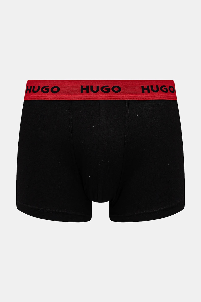 Oblečení HUGO boxerky pánské bavlněné s elastanem TRUNK TRIPLET PACK 3-pack 50532611 černá
