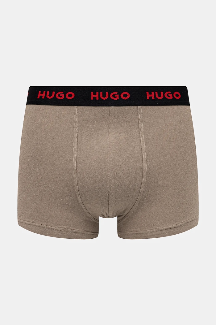 Ρούχα HUGO μποξεράκι ανδρικό από βαμβάκι με ελαστάν TRUNK TRIPLET PACK 3-pack 50532611 μαύρο