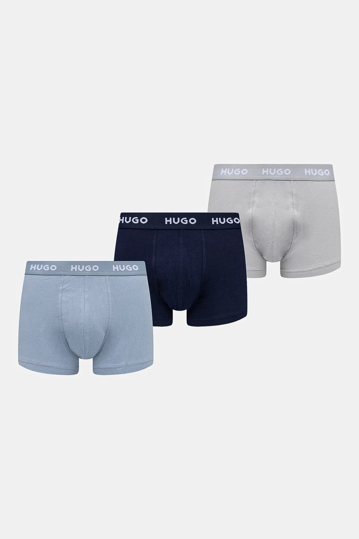 HUGO bokserice za muškarce od pamuka s elastanom TRUNK TRIPLET PACK 3-pack bez uzorka šarena 50532611