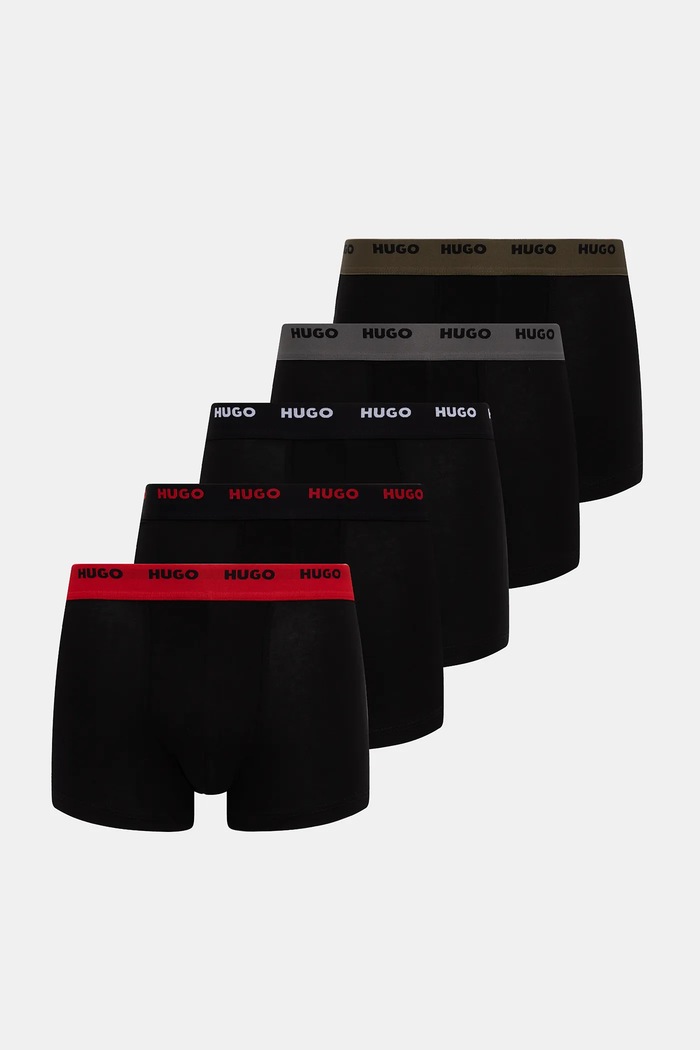 HUGO boxeri bărbați TRUNK FIVE PACK pachet de 5 boxeri negru 50532619